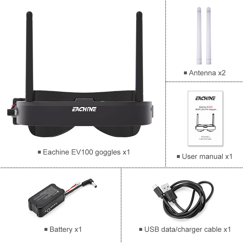 Eachine EV100 720*540 5.8G 72C - Drone Battery Case recensione e prezzo
