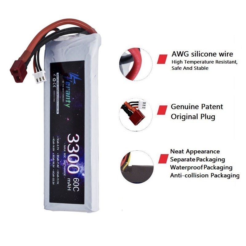 Batteria LiPo 2S 7.4V 3300mAh  - Drone Battery Connector recensione e prezzo