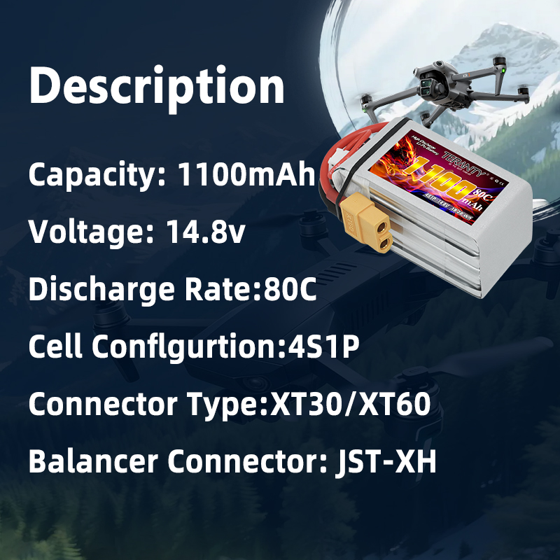 Batteria Lipo TERANTY 4S 1100m - Drone Battery 4S recensione e prezzo