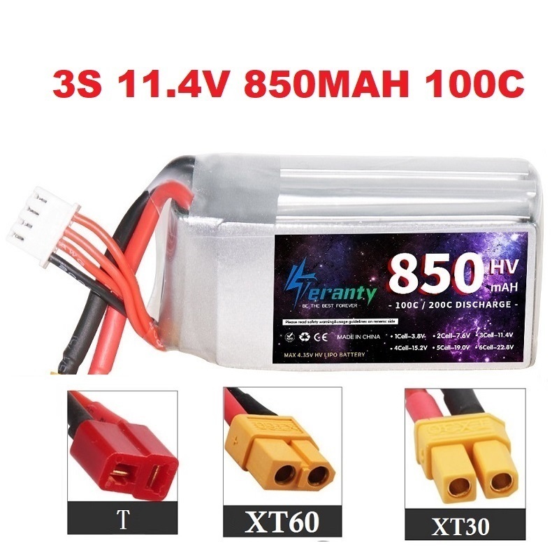 1/2/3PCS TERANTY 3S 11.4V Lipo - Drone Battery Connector recensione e prezzo